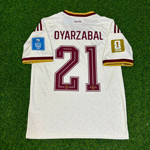 2026 WORLD CUP MIKEL OYARZAVBAL TEAM SPAIN WHITE JERSEY