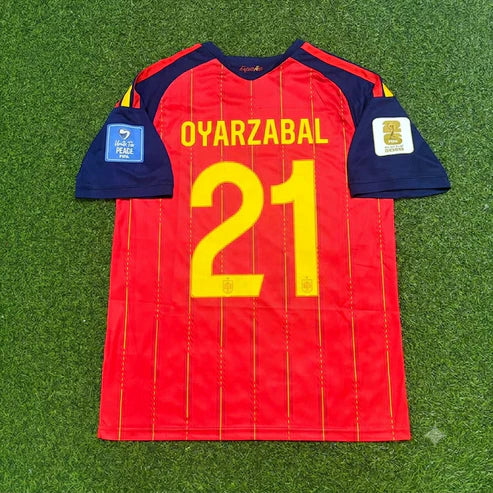 2026 WORLD CUP MIKEL OYARZAVBAL TEAM SPAIN RED JERSEY