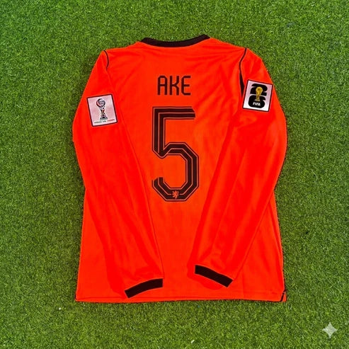 2026 WORLD CUP NATHAN AKE TEAM NETHERLANDS ORANGE JERSEY