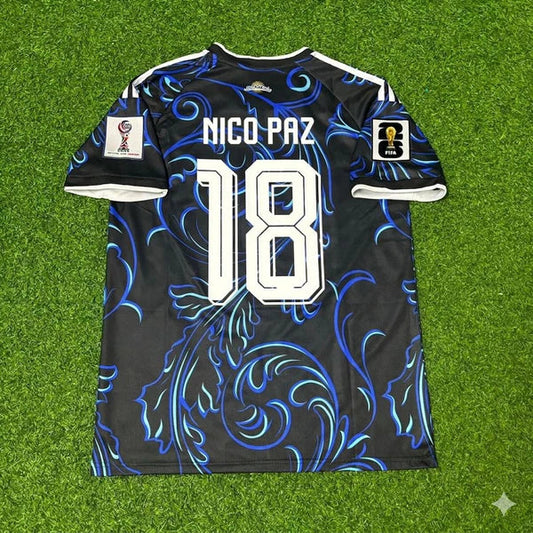 2026 WORLD CUP NICO PAZ TEAM ARGENTINA BLUE JERSEY