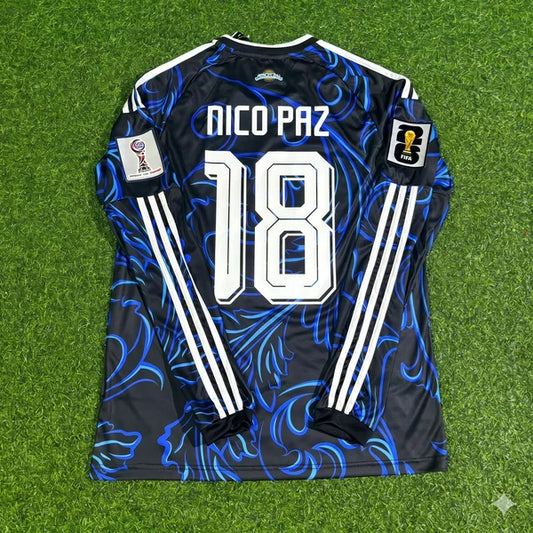 2026 WORLD CUP NICO PAZ TEAM ARGENTINA BLUE JERSEY