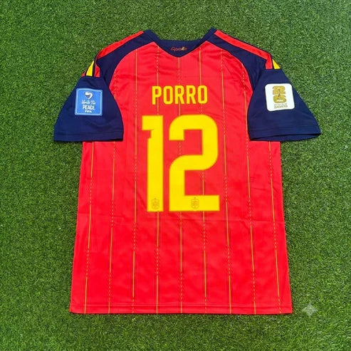 2026 WORLD CUP PEDRO PORRO TEAM SPAIN RED JERSEY