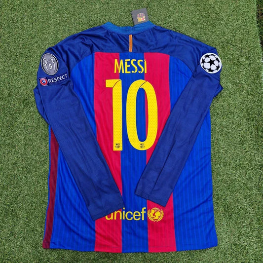 Lionel Messi Barcelona 2016 Special Edition Jersey with World Championship Patch Soccer Jersey