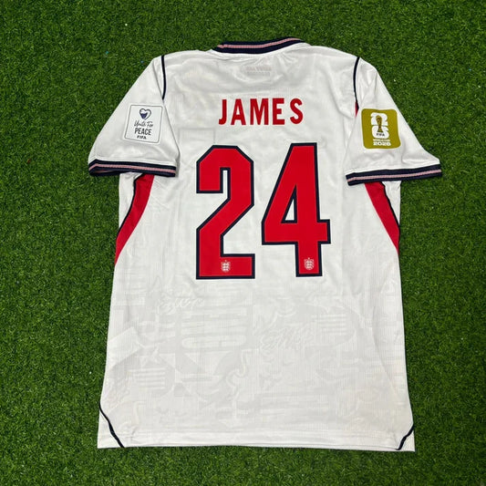 2026 WORLD CUP REECE JAMES TEAM ENGLAND WHITE JERSEY