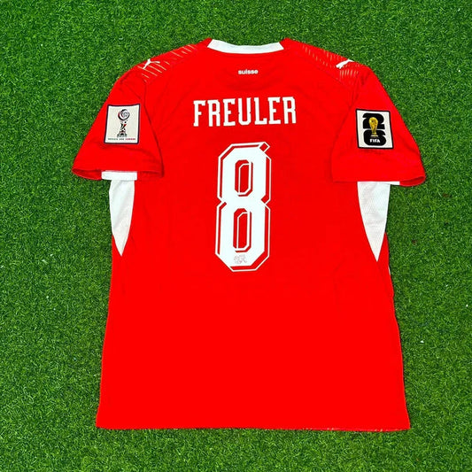 2026 WORLD CUP REMO FREULER TEAM SWITZERLAND RED JERSEY