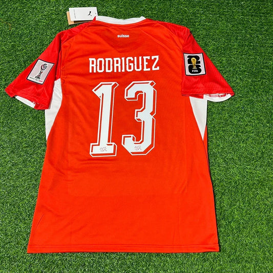 2026 WORLD CUP RICARDO RODRIGUEZ TEAM SWITZERLAND RED JERSEY