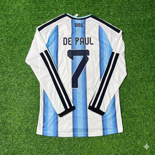 2026 WORLD CUP RODRIGO DE PAUL TEAM ARGENTINA BLUE JERSEY
