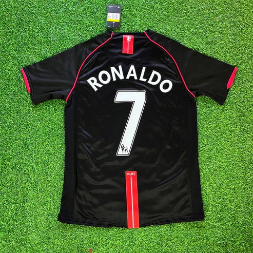 Cristiano Ronaldo Manchester United 2007-2008 Black Retro Jersey