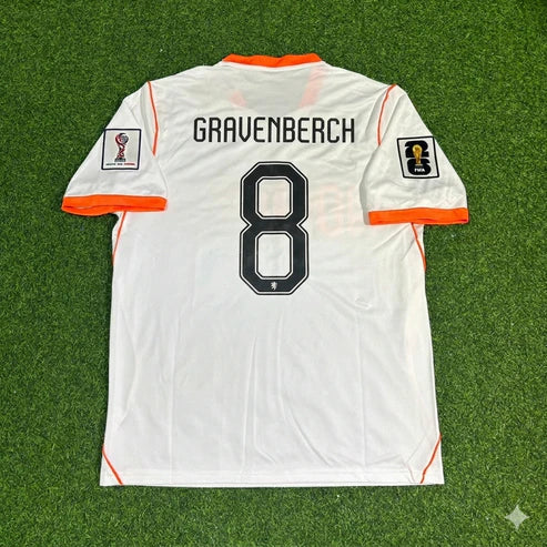 2026 WORLD CUP RYAN GRAVENBERCH TEAM NETHERLANDS WHITE JERSEY