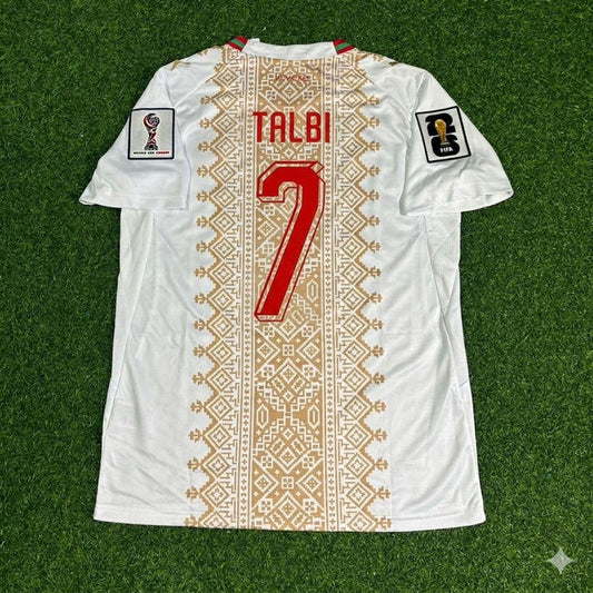 2026 WORLD CUP CHEMSDINE TALBI TEAM MOROCCO WHITE JERSEY