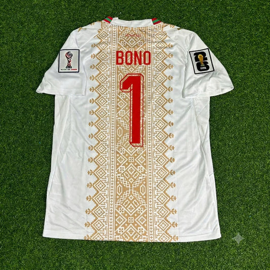 2026 WORLD CUP YASSINE BOUNOU TEAM MOROCCO WHITE JERSEY